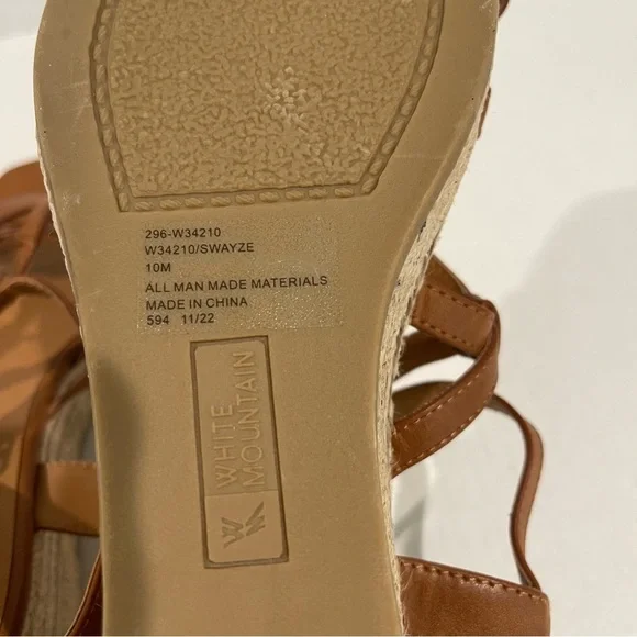Women’s White Mountain Swayze Brown Platform Sandals Size 10 US! - Picture 8 of 10